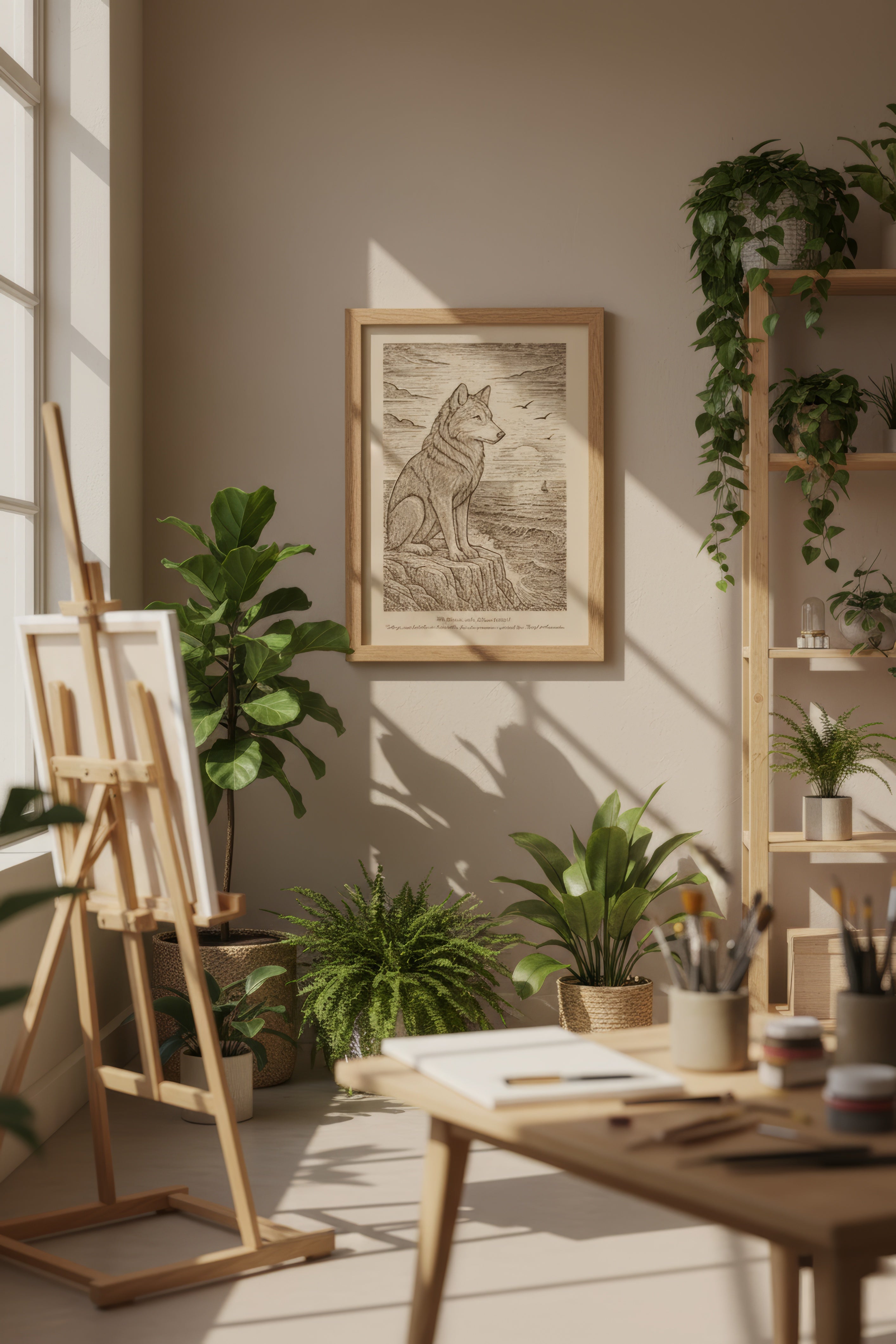 Takaya – The Watcher of the Island (2015) – Laser Engraved Wooden Wall Art