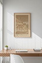 Takaya – Winter Storm (2016) – Laser Engraved Wooden Wall Art